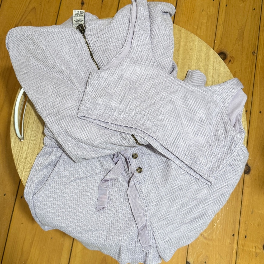 If It Were Me Lilac Waffle Knit Top